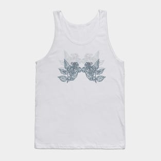 Floral symetrical line art Tank Top